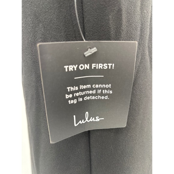 Lulus Exquisite Refinement Black Backless Bow Ruffled Maxi Dress Size S NWT - Picture 10 of 11